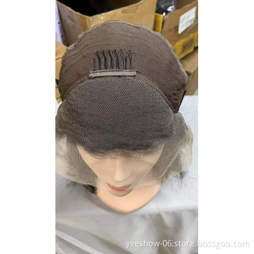 Lace front wig top quality wholesale cuticle aligned silky straight ponytail brazilian wigs virgin human hair wigs